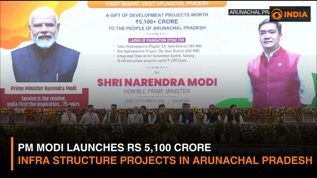 PM Modi launches Rs 5,100 crore infra structure projects in Arunachal  Pradesh